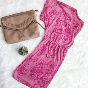 Maurice’s Rose Print V neck Babydoll Top